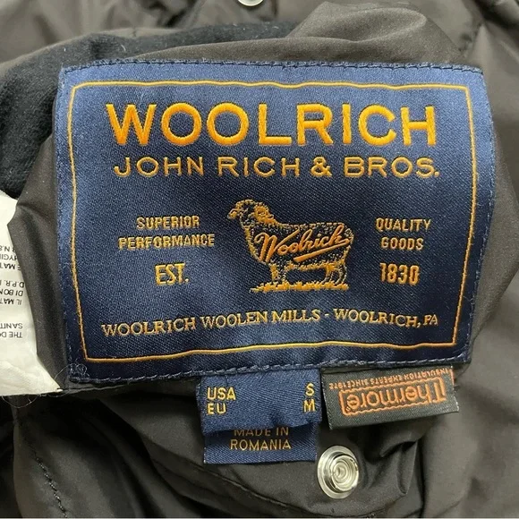 WOOLRICH Reversible Puffer Jacket Men S Buffalo Checked Goose Down Feathers Snap - Picture 10 of 16